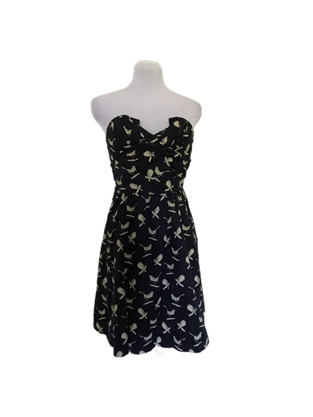 Poridge by Anthropologie Navy Bird Dress Size 2